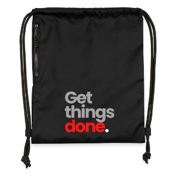 Get Things Done - Gymsac made from recycled material - black - Front