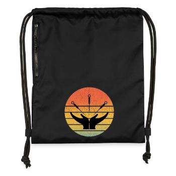 Praticien agréé en MTC Expert en Thérapie - Sac à cordon en polyester recyclé - noir - Devant