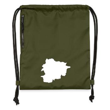 Andorra Contour Silhouette - Gymsac made from recycled material - military green - Front