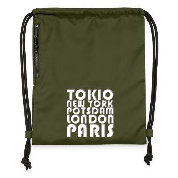 METROPOLIS POTSDAM - Sac à cordon en polyester recyclé - military green - Devant