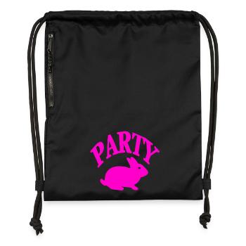 Parti - Sac à cordon en polyester recyclé - noir - Devant