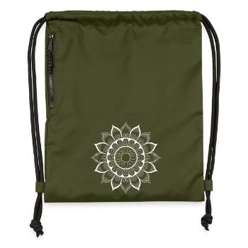 Mandala - Gymsac made from recycled material - military green - Front