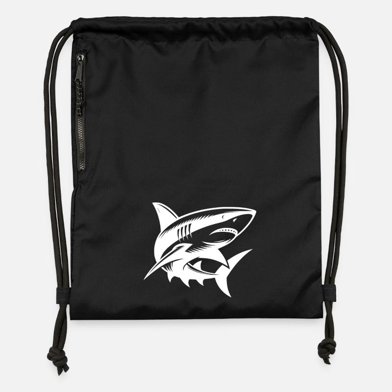 Tattoo Shark I am the elegant sport version - Gymsac made from recycled material - black
