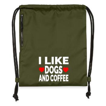 canine - Sac à cordon en polyester recyclé - military green - Devant