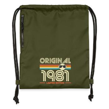 Originale Vintage Limited Edition von 1981 - Turnbeutel aus Recycling-Material - military Green - Vorne