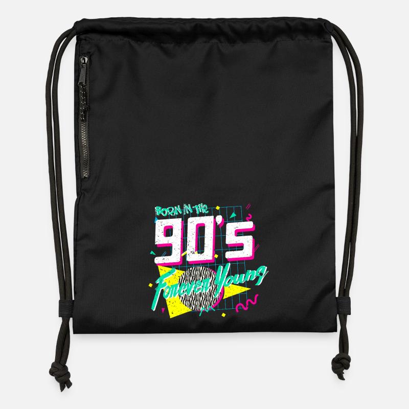 90s - Gymsac made from recycled material - black