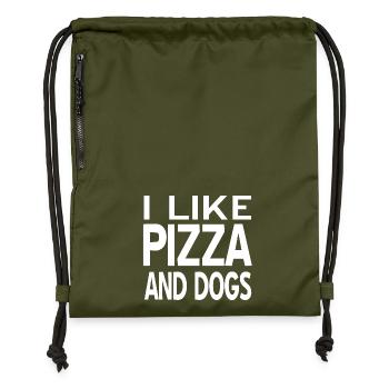 Hunde - Turnbeutel aus Recycling-Material - military Green - Vorne