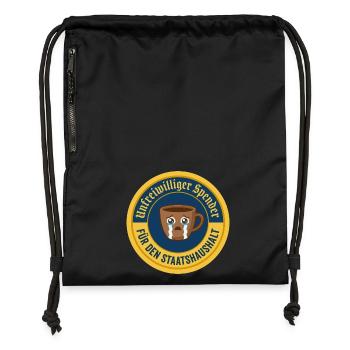 Involuntary donor to the state budget - Gymsac made from recycled material - black - Front