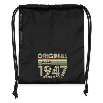Original 1947 Limited Edition Retro - Turnbeutel aus Recycling-Material - Schwarz - Vorne
