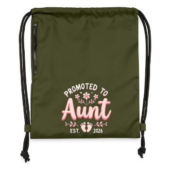 Tante 2026 Tante 2026 Befördert zu Tante 2026 - Turnbeutel aus Recycling-Material - military Green - Vorne