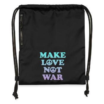 Make Love not War - Turnbeutel aus Recycling-Material - Schwarz - Vorne