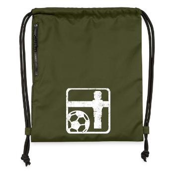 Tischfußball - Turnbeutel aus Recycling-Material - military Green - Vorne
