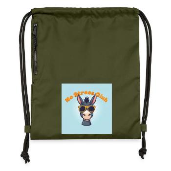 No Stress Club Donkey - Sac à cordon en polyester recyclé - military green - Devant