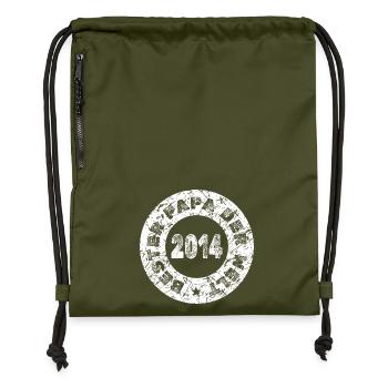 Bollerwagen 2014 - Turnbeutel aus Recycling-Material - military Green - Vorne