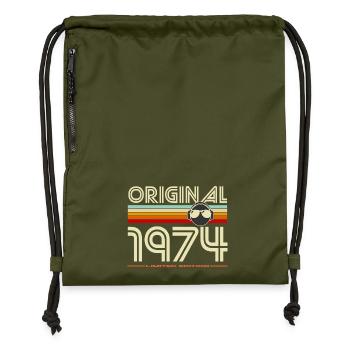 Originale Retro-Edition von 1974 - Turnbeutel aus Recycling-Material - military Green - Vorne