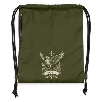 Emblème Liberty Eagle Vintage - Sac à cordon en polyester recyclé - military green - Devant