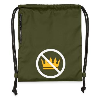 Pas de rois ! (Panneau de protestation / NEG 2C) - Sac à cordon en polyester recyclé - military green - Devant