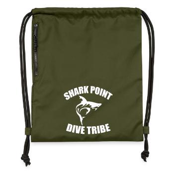 SHARK POINT DIVE TRIBE - Gymsac made from recycled material - military green - Front