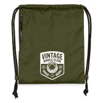 Vintage Boule Club Est 1910 Petanque Sport - Turnbeutel aus Recycling-Material - military Green - Vorne