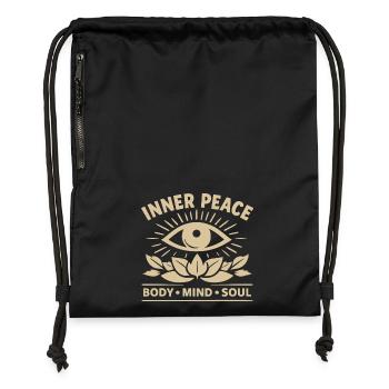 Inner Peace Body Mind Soul Auge - Turnbeutel aus Recycling-Material - Schwarz - Vorne