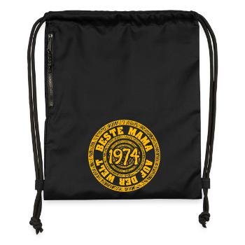 1974 - Turnbeutel aus Recycling-Material - Schwarz - Vorne