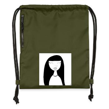 Mädchen - Turnbeutel aus Recycling-Material - military Green - Vorne