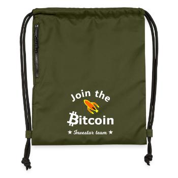 Bitcoin Investor Team - Turnbeutel aus Recycling-Material - military Green - Vorne