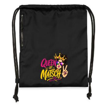 Queen of Matsch - Turnbeutel aus Recycling-Material - Schwarz - Vorne