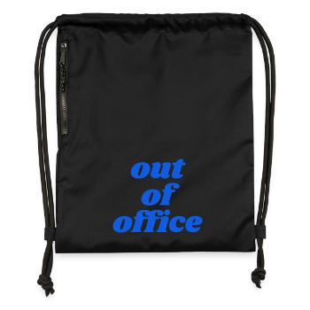 Absent du bureau - Sac à cordon en polyester recyclé - noir - Devant