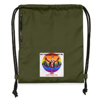 Funny Pride Flamingo LGBTQ Design - Turnbeutel aus Recycling-Material - military Green - Vorne