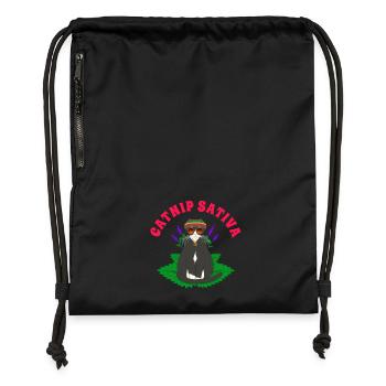 Catnip Sativa - Gymsac made from recycled material - black - Front