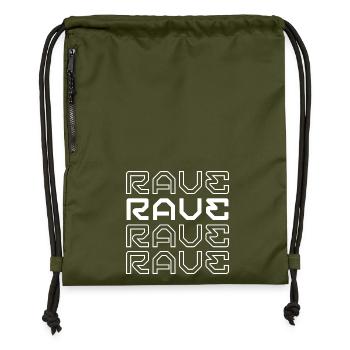 Rave futuristische Typografie, Musikliebhaber T-Shirt T-S - Turnbeutel aus Recycling-Material - military Green - Vorne