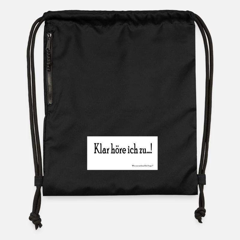 Of course I'm listening - Gymsac made from recycled material - black