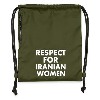 Respect for iranian women - Turnbeutel aus Recycling-Material - military Green - Vorne
