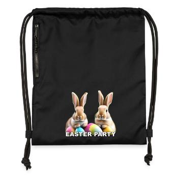 Party - Turnbeutel aus Recycling-Material - Schwarz - Vorne