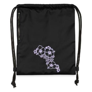 flower - Sac à cordon en polyester recyclé - noir - Devant