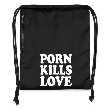 Porn kills love - Gymsac made from recycled material - military green - Front