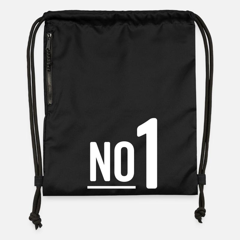 No 1 - Nummer eins - Turnbeutel aus Recycling-Material - Schwarz