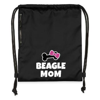 Maman Beagle - Sac à cordon en polyester recyclé - military green - Devant