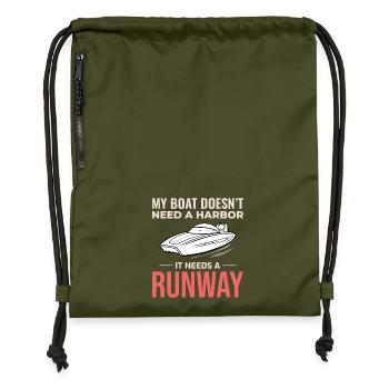 Speedboat Racing Boaters Thrill Seekers - Gymsac made from recycled material - military green - Front