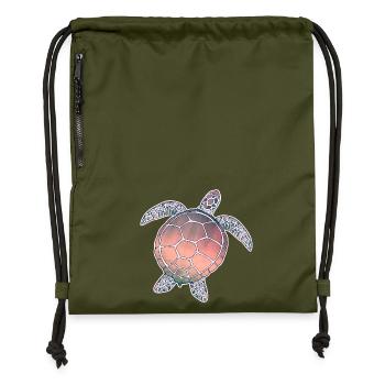 Sea Turtle - Gymsac made from recycled material - military green - Front