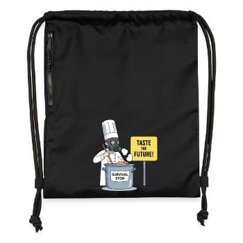 Taste the Future ! - Gymsac made from recycled material - black - Front