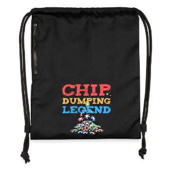 Chip Dumping Legend - Casino, Poker, Games - Gymsac made from recycled material - black - Front