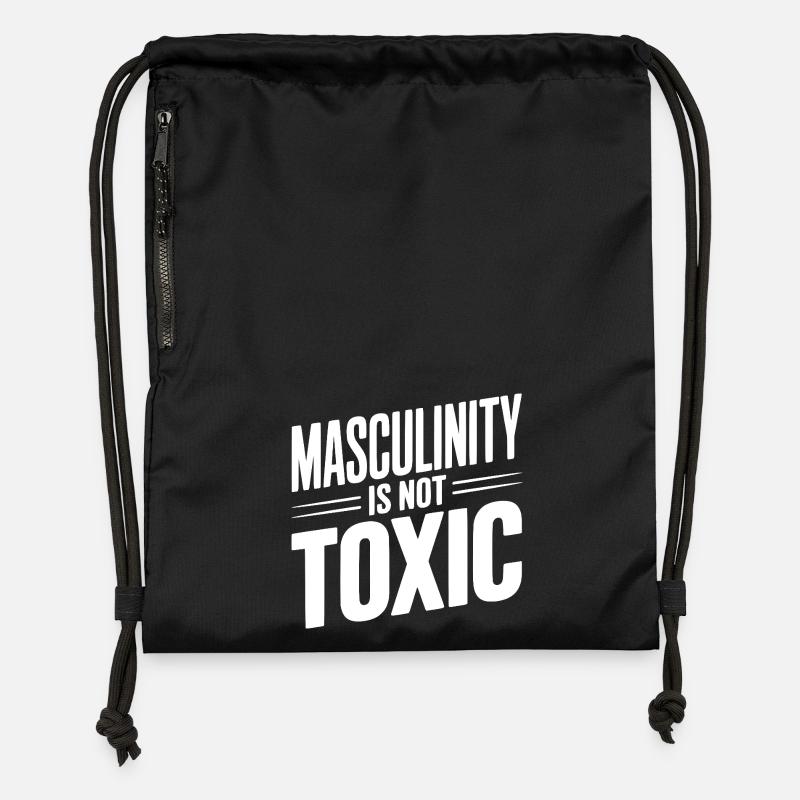 Masculinity Is Not Toxic - Gymsac made from recycled material - black