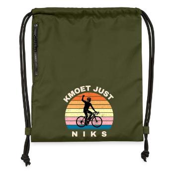 Kmoet just nothing, Dialecte anversois Chemises - Sac à cordon en polyester recyclé - military green - Devant