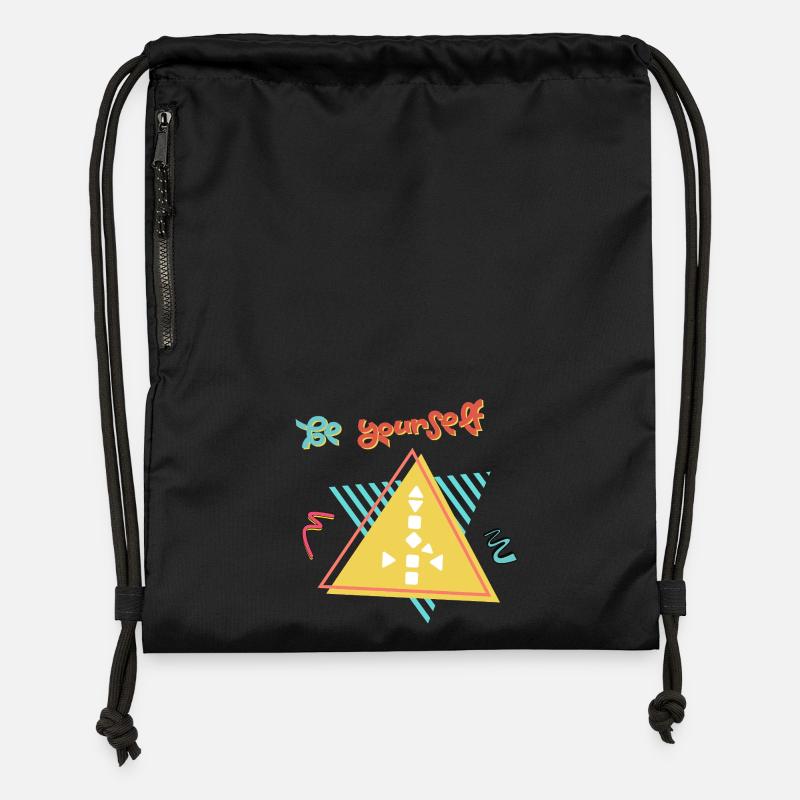Be Yourself - Gymsac made from recycled material - black