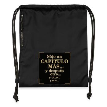 Just One More Chapter - Gymsac made from recycled material - black - Front