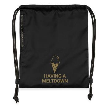 Having a meltdown - Gymsac made from recycled material - black - Front