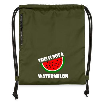 THIS IS NOT A WATERMELON - Turnbeutel aus Recycling-Material - military Green - Vorne