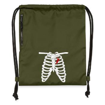 Handball Handballer Geschenk Geschenkidee - Turnbeutel aus Recycling-Material - military Green - Vorne
